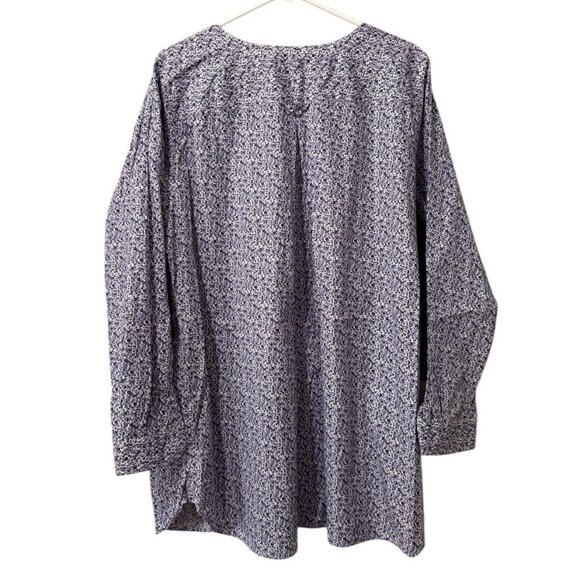 Duluth Trading Shirt Women Size XXL Purple Floral Button Up Casual Comfort - Picture 2 of 11